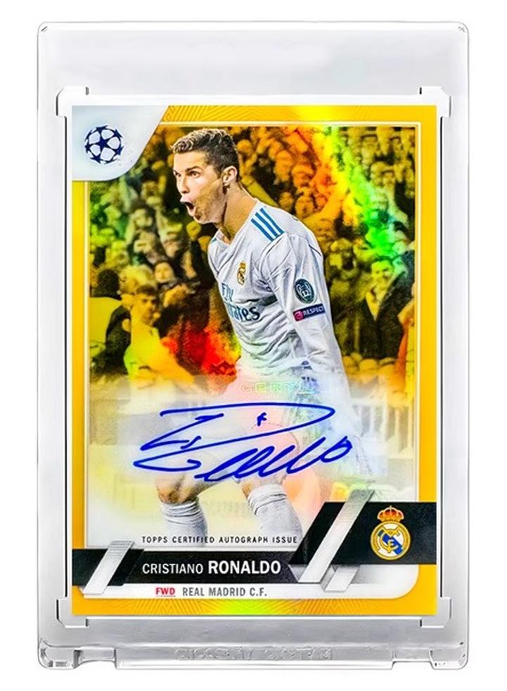 Topps Cristiano Ronaldo Football Signature Trading Card Single Autographed Soccer Card Refractor Collector’s Edition Sports Memorabilia for Fans and Collectors - Image 1