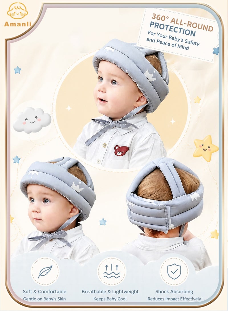 Amanli Baby Helmet Child Safety Helmet Adjustable Protective Cap For Crawling Walking and Head Protection - Image 1