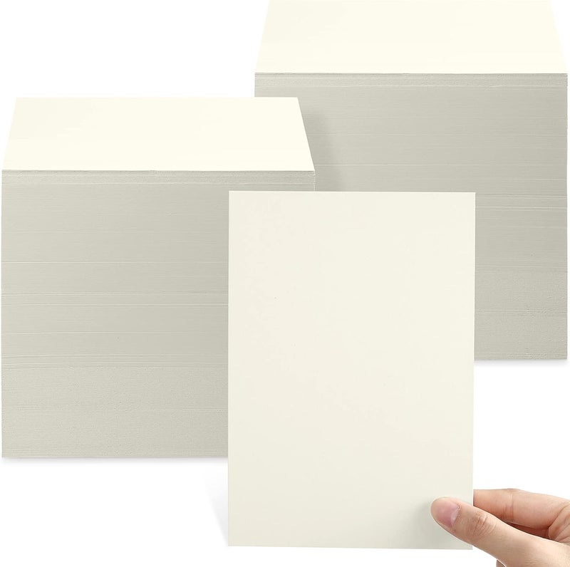 Fainne 400 Sheet 5 x 7 Invitation Cardstock Heavy Weight Printer Paper Cardstock Thick Paper 110lb 300gsm Card Stock for Printer Index Cards Cover Postcards Blank Index Flash Note Greeting Stationery (Cream) - Image 1