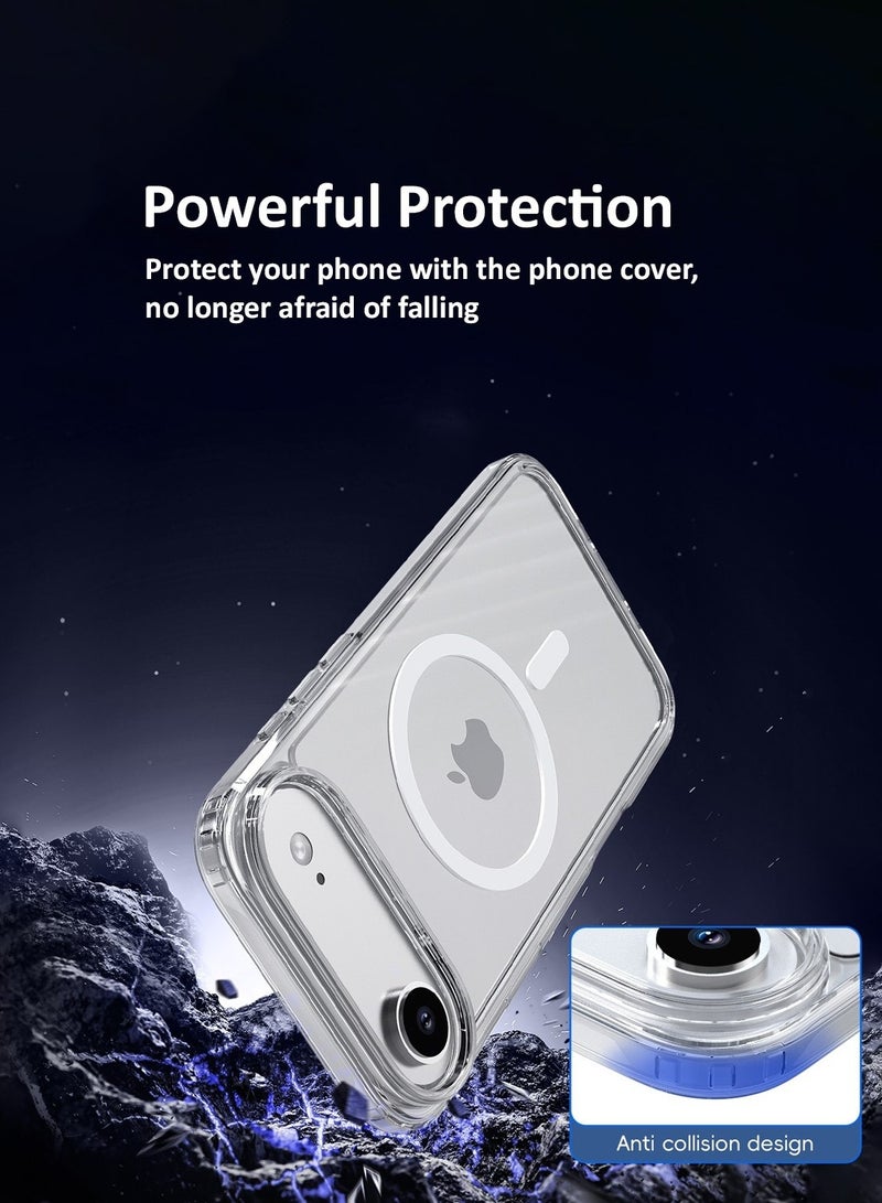 Techie حافظة آيفون 17 إير الشفافة مع ماجسيف - غلاف رفيع مضاد للصدمات ومقاوم للاصفرار مع ظهر صلب أكريليكي وحافة TPU + PC، متوافق مع الشحن اللاسلكي - Image 5