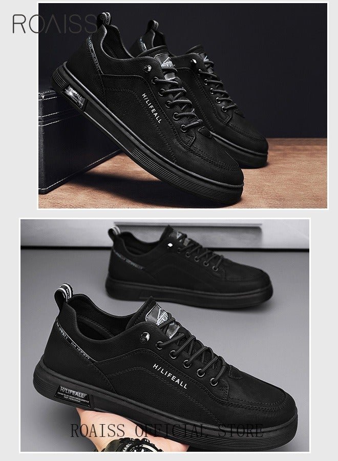 roaiss Men Stylish Sneakers, Low Top Slip on Board Shoes, Casual Versatile Shoes for Men, Comfy Sports Shoes with Non-slip Soles, Suitable for Daily Wear and Outdoor Activities - Image 4