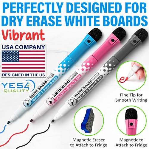 YES4QUALITY Extra Large Magnetic Dry Erase White Board Sheet for Fridge - 25x16 - Stain Resistant Technology with 3 Markers & Big Eraser with Magnet - Refrigerator Whiteboard Planner Organizer - by Yes4Quality - Image 3