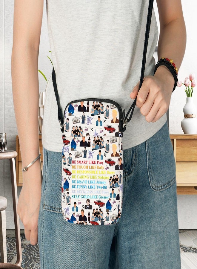 G2TUP Outside Inspired Crossbody Bag Johnny & Dallas & Pony Fans Gift 80s Movie Stay Gold Shoulder Bag Outside Merch (Smart Like Pon CB) - Image 3