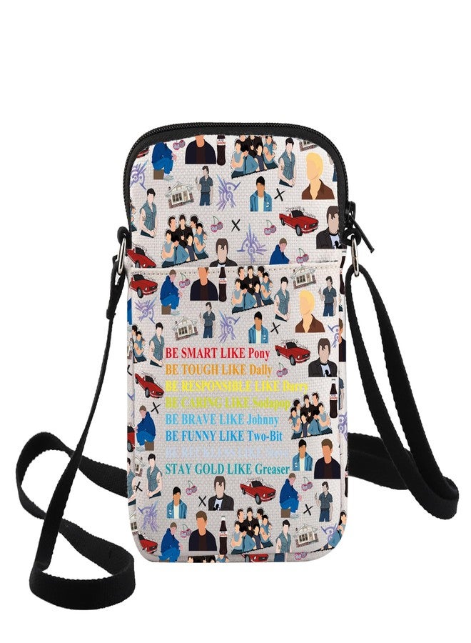 G2TUP Outside Inspired Crossbody Bag Johnny & Dallas & Pony Fans Gift 80s Movie Stay Gold Shoulder Bag Outside Merch (Smart Like Pon CB) - Image 1
