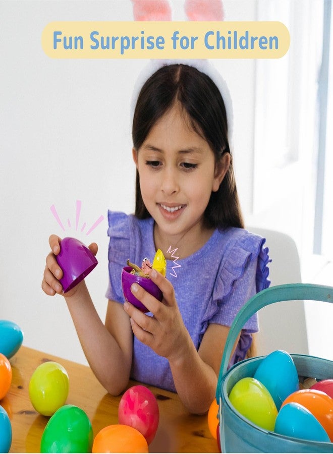 Prextex 3.5” Unfilled Easter Eggs Empty, 36 pcs - Empty Plastic Eggs Fillable with Candy, Presents for Toy Basket - Easter Decorations, Toy Egg Basket - Boys and Girls - Image 4