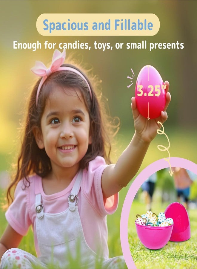 Prextex 3.5” Unfilled Easter Eggs Empty, 36 pcs - Empty Plastic Eggs Fillable with Candy, Presents for Toy Basket - Easter Decorations, Toy Egg Basket - Boys and Girls - Image 3