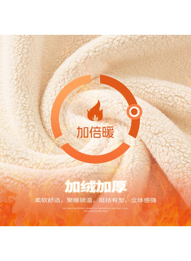 mianzhi Fleece-Lined Thickened Women'S Hoodie Autumn Winter Style Hooded Ladies Red Top Women'S Clothing Warm Outerwear - Image 5