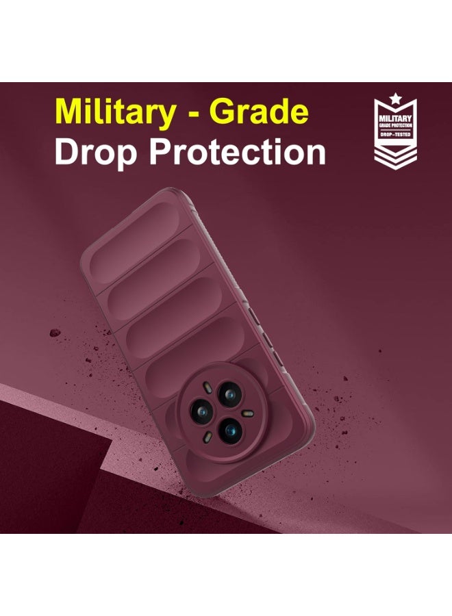 Premium Protection Back Silicone Case Compatible with Realme 14 Pro Plus 5G Magic Shield Shockproof Case with Camera Protection (wine Red)  - Image 3