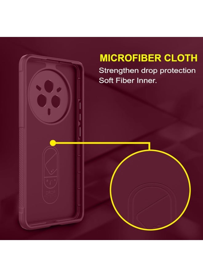 Premium Protection Back Silicone Case Compatible with Realme 14 Pro Plus 5G Magic Shield Shockproof Case with Camera Protection (wine Red)  - Image 4