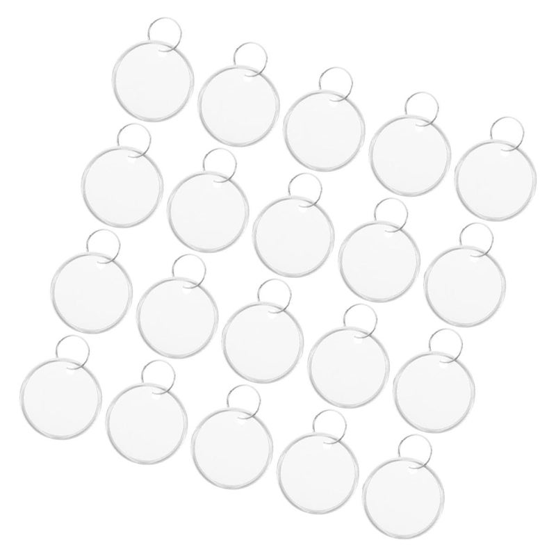 60 Pieces Metal Rimmed Key Tags With Split Rings 31mm Round Paper Keychain For Office Industrial Use - Image 2