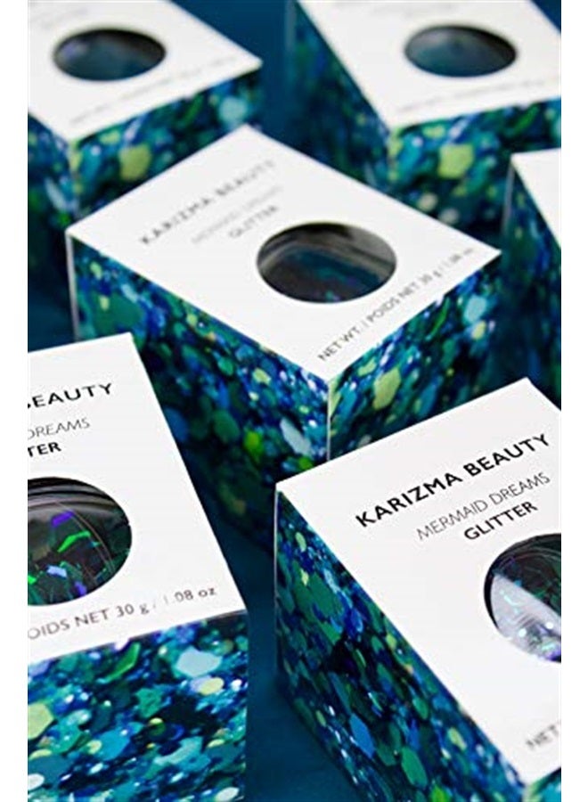 KARIZMA Mermaid Chunky Glitter ✮ Large 30g Jar KARIZMA Beauty ✮ Festival Glitter Cosmetic Face Body Hair Nails  - Image 3