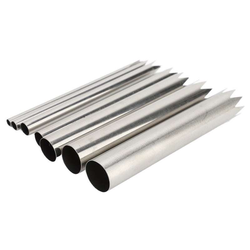 8Pcs Serrated Clay Hole Cutter Stainless Steel Multifunctional Pottery Circle Cutter for Punching Scraping - Image 4