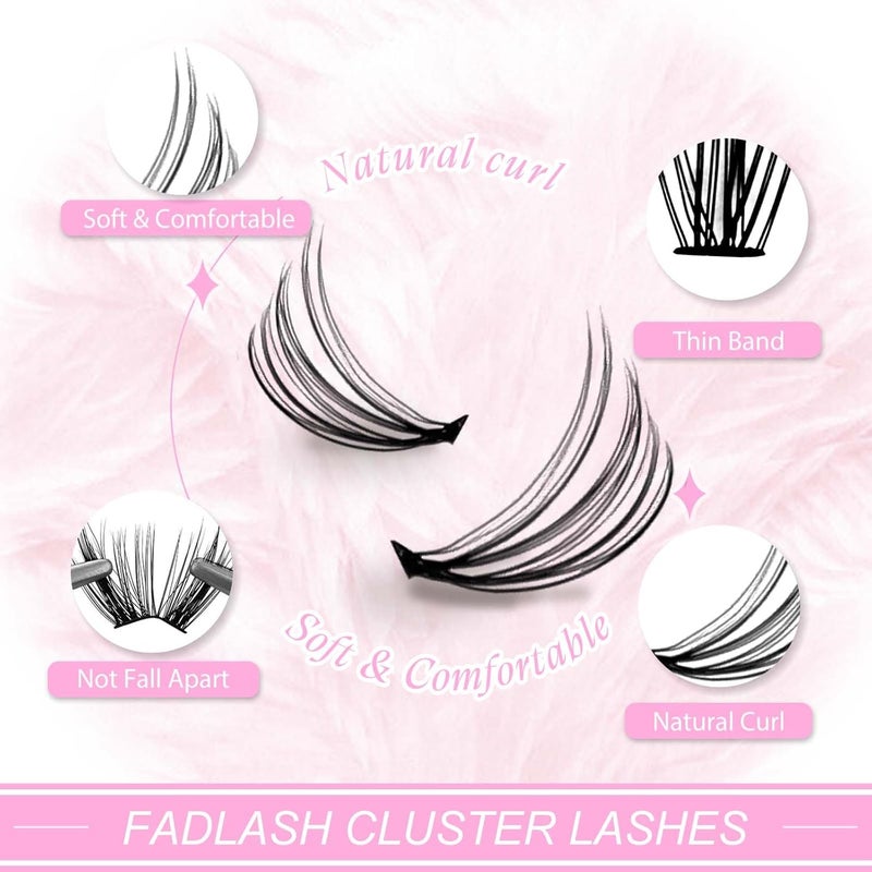 Individual Cluster Lashes Extensions 20D 0.07 D Curl 8-16mm Mixed Trays Extensions 200Pcs Individual Cluster Lashes DIY Eyelash Extensions at Home - Image 4