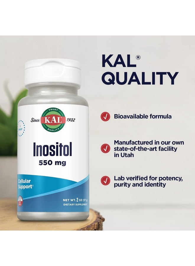 KAL Inositol Powder 550Mg Brain Health Nervous System & Mood Support Supplement Cellular Health Support Enhanced Absorption Formula Easy To Mix Approx. 102 Servings 2Oz - Image 5