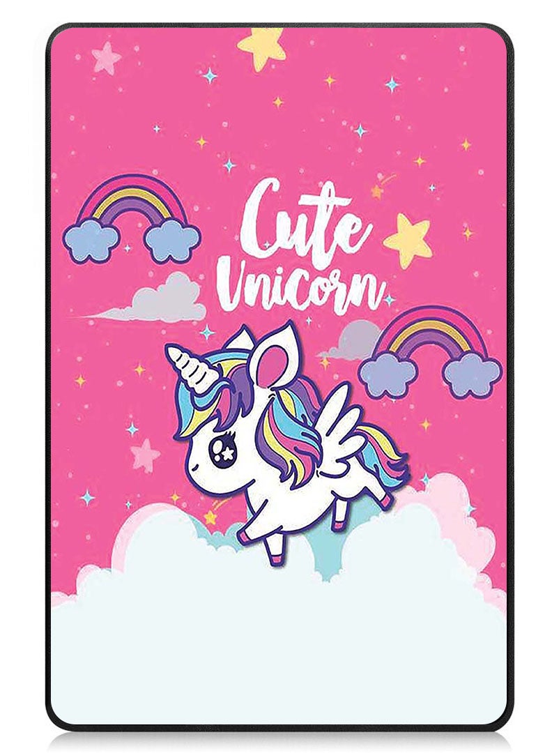 Theodor Protective Flip Case For Samsung Galaxy Tab S9 FE With Trifold Stand Auto Wake Sleep Shockproof Cover cute unicorn - Image 1