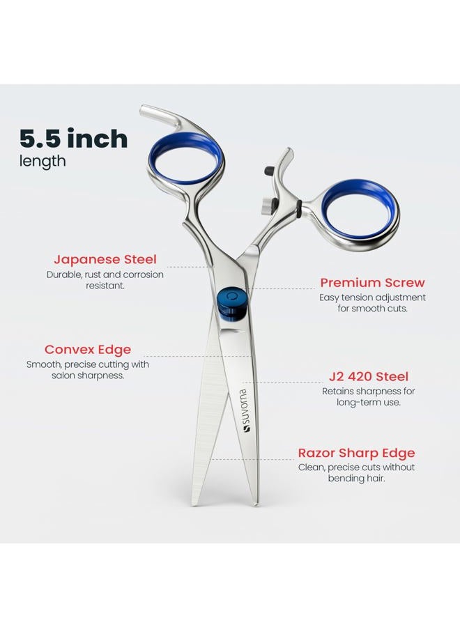Suvorna 5.5" Professional Barber Scissors Swivel Thumb P115 - Image 3