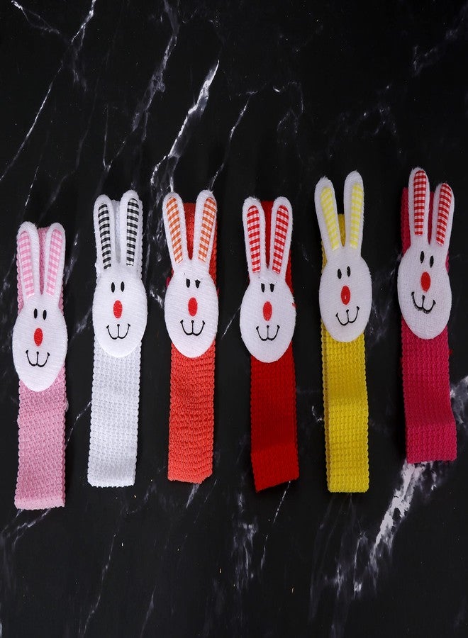 Shivarth Hair Band Head Bands Elastic Hair Accessory Multi-coloured Doll Hairband for Baby Girl kids ( Set 6 Pcs ) - Image 2