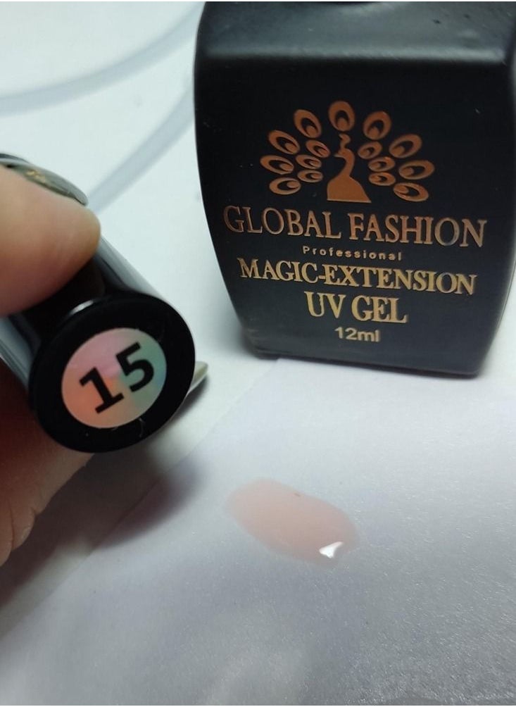 GLOBAL FASHION - GLOBAL FASHION MAGIC-EXTENSION UV GEL -Smart Gel 12 ML #15 - Image 1
