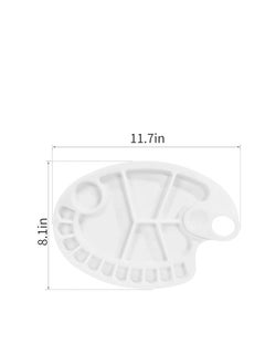 PARTNER 2 pcs Large Art Painting Palette Plastic Tray 17 wells  - Image 2
