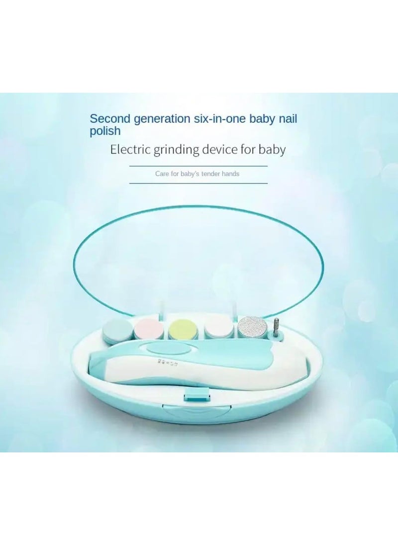 BLUE CORAL Baby Nail Trimmer Multifunctional Electric 6 in 1 Baby Nail File Clippers Toes Fingernail Cutter Trimmer Manicure Tool Set New Born Baby Care, Pink  - Image 4
