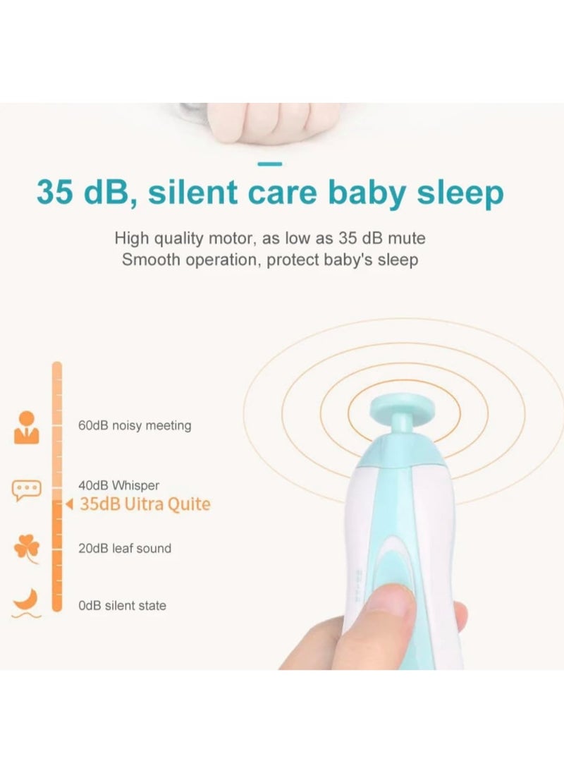 BLUE CORAL Baby Nail Trimmer Multifunctional Electric 6 in 1 Baby Nail File Clippers Toes Fingernail Cutter Trimmer Manicure Tool Set New Born Baby Care, Pink  - Image 3