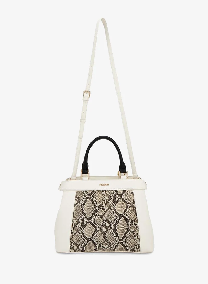 Paprika Animal Print Tote Bag With Double Handles