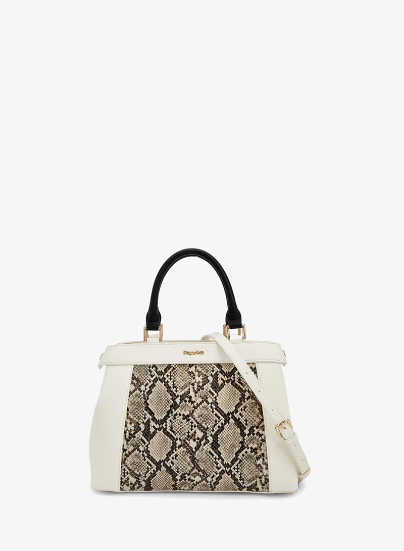 Paprika Animal Print Tote Bag With Double Handles