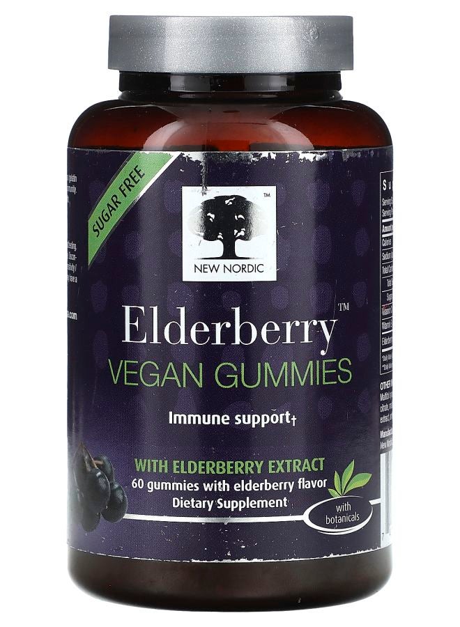 New Nordic Elderberry Vegan Gummies 60 Gummies
