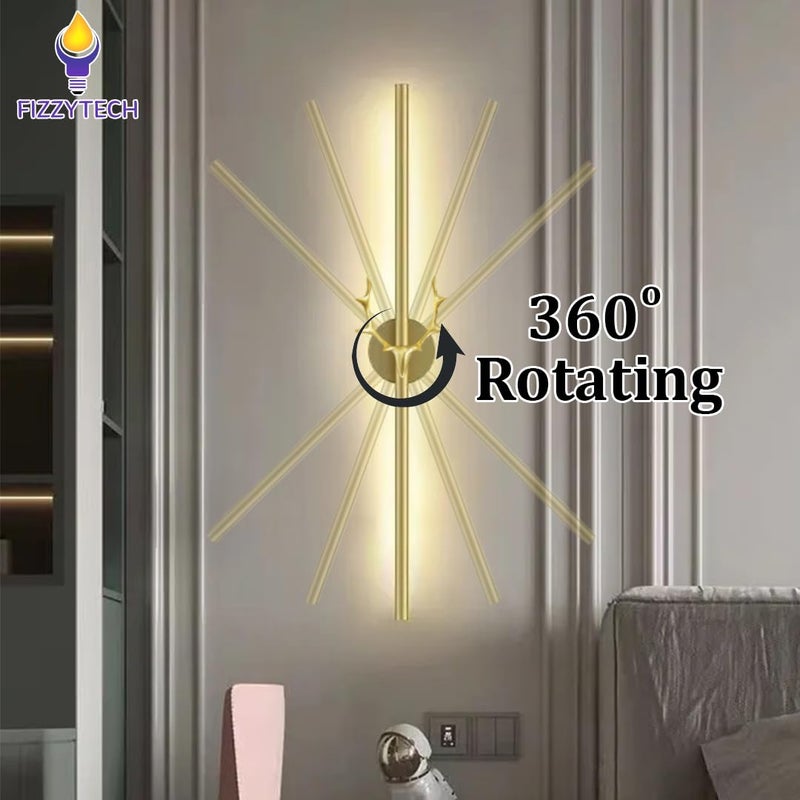 fizzytech مصباح حائط طويل من البلاستيك والمعدن والأكريليك بتصميم حديث وبسيط على شكل رأس غزال لمعيشة غرفة التلفاز ومصباح بجانب السرير في غرفة النوم - Image 5