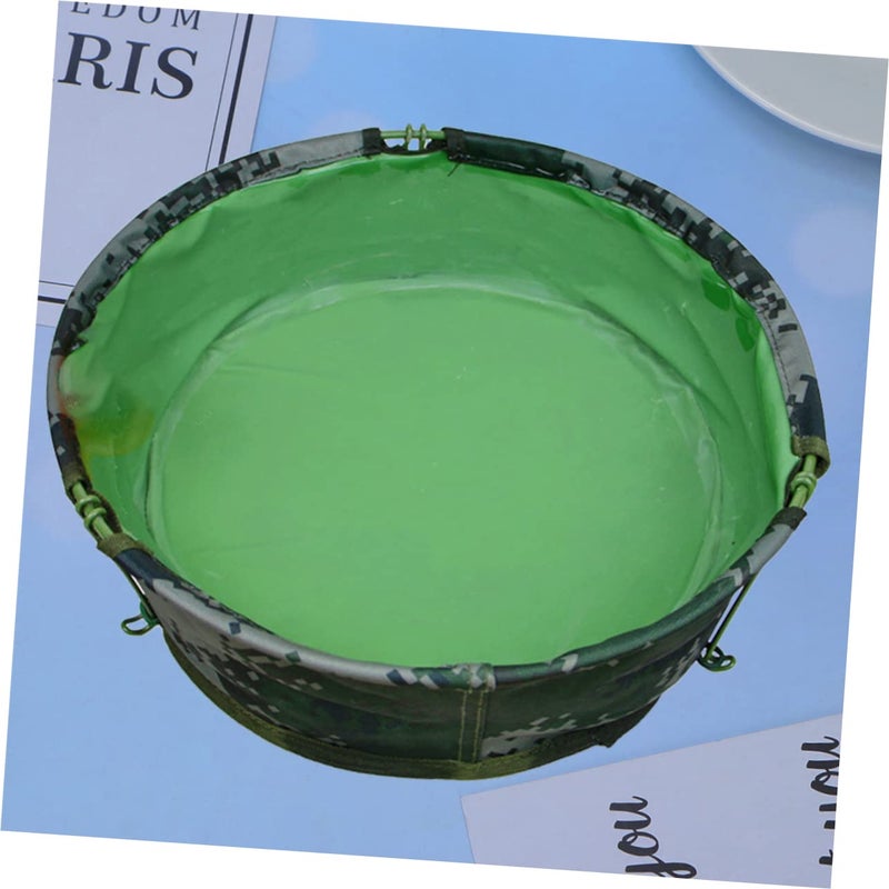 Collapsible Portable Camping Sink Basin With Drain For Hiking Travel Bbq Emergencies Green - Image 4