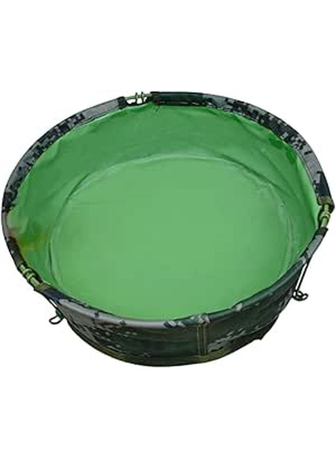 Collapsible Portable Camping Sink Basin With Drain For Hiking Travel Bbq Emergencies Green - Image 1