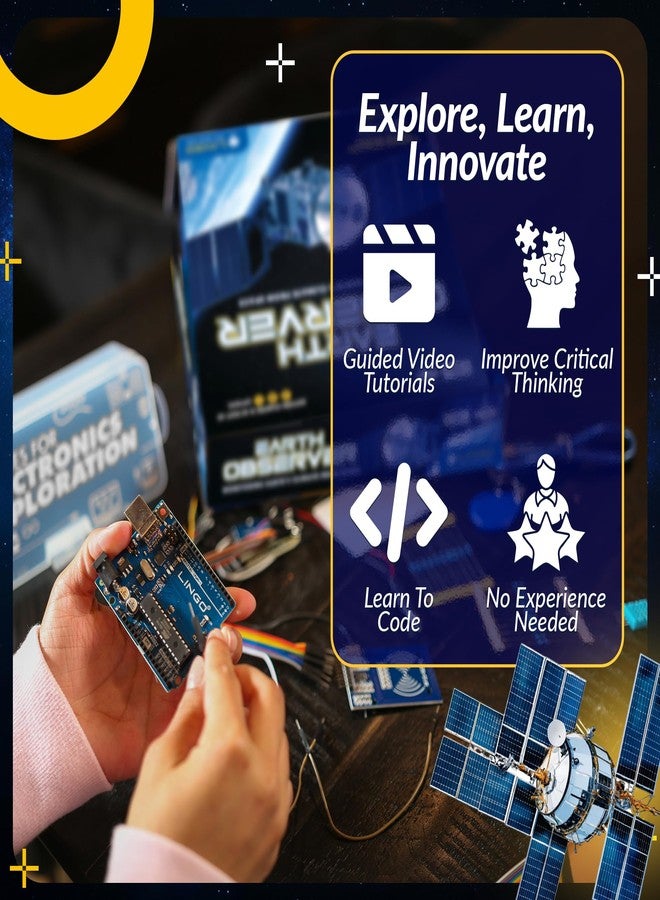 LINGO Earth Observer STEM Coding Kit - Build & Code Your Own Satellite to Monitor Earth's Climate from Space - Science Kits for Ages 13+ Years for Birthdays & Holidays - Image 3