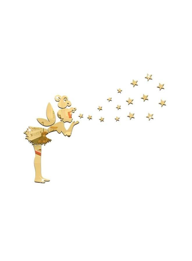 Sharpdo Mirror Style Wall Sticker Gold 51x80centimeter - Image 1