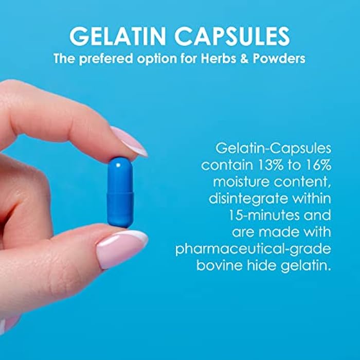 Capsuline كبسولات كابسولين بحجم 0 فارغة من الجيلاتين، شفافة - 1000 عد | خالية من الغلوتين، كوشير، معتمدة غير معدلة وراثيًا | كبسولات بقرية نقية لملء المكملات بنفسك - Image 4