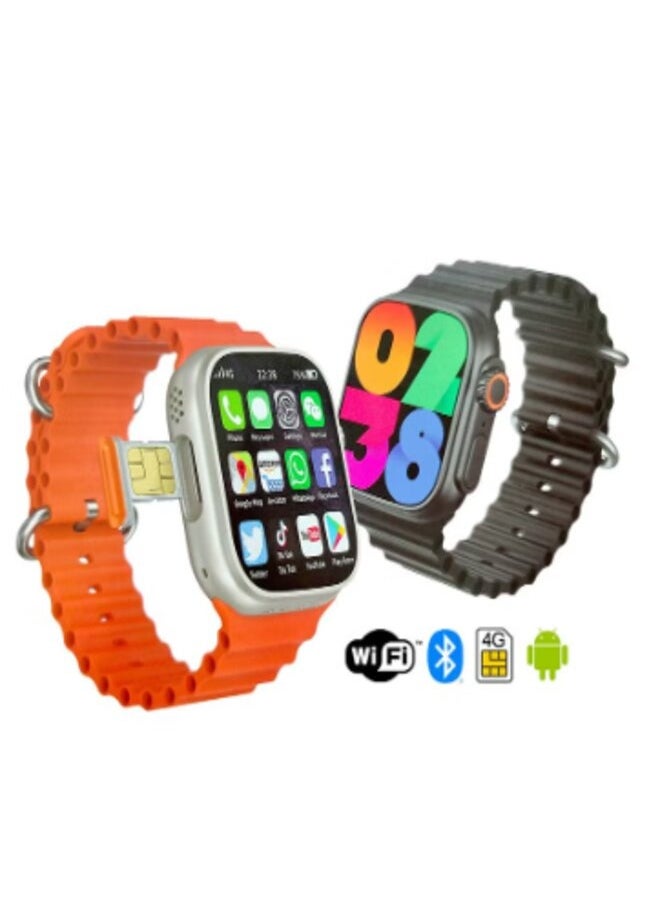 modio - 4GB Ram 64GB Rom Modio 4G Ultra Smart Watch 2.2 inch Display 3 Pairs strap. - Image 1