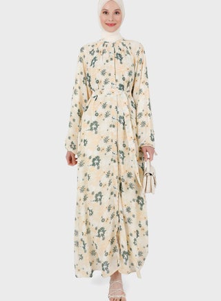 Floral Print Belted Dress