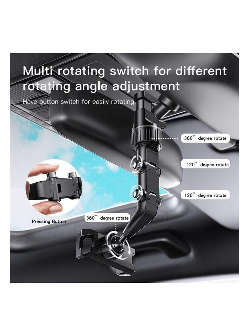 Yesido YESIDO C192 Rear View Mirror Adjustable Multi-Angle Universal Mobile Holder (Black)  - Image 2