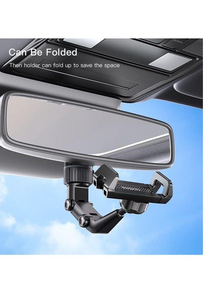 Yesido YESIDO C192 Rear View Mirror Adjustable Multi-Angle Universal Mobile Holder (Black)  - Image 3