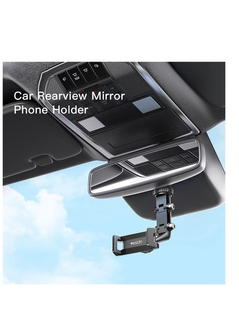 Yesido YESIDO C192 Rear View Mirror Adjustable Multi-Angle Universal Mobile Holder (Black)  - Image 5