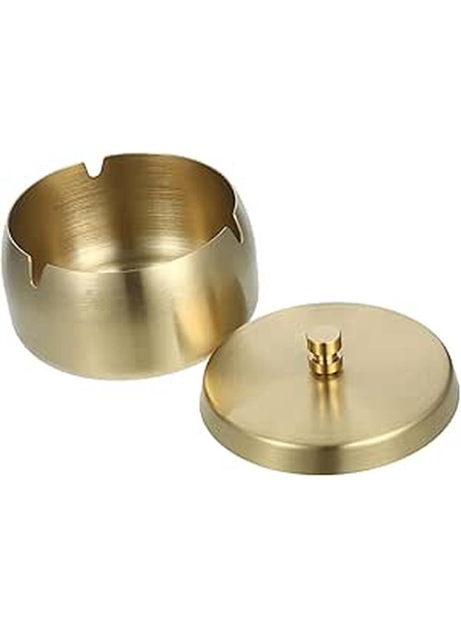 Stainless Steel Windproof Ashtray with Lid for Indoor Outdoor Use - Image 1