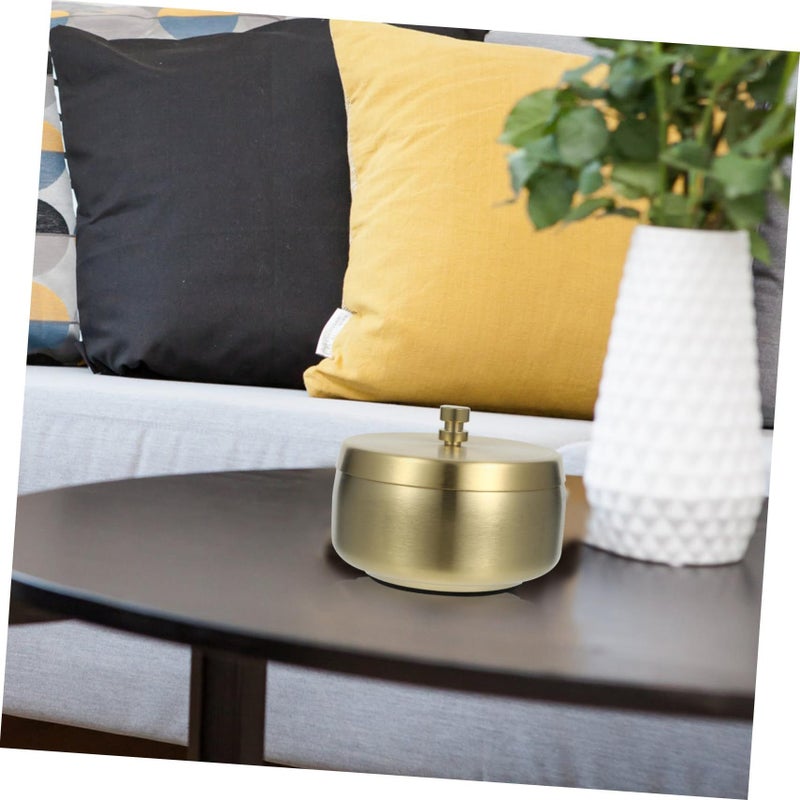 Stainless Steel Windproof Ashtray with Lid for Indoor Outdoor Use - Image 4