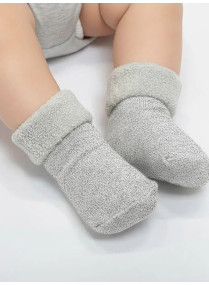 victor and jane Neutral Baby roll top towel king socks 4 pack