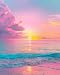Paintcolor Pink Beach Diamond Art Painting Kits for Adults5d Full Drill Paint with Diamonds for Beginners DIY Diamond Dots Gem Art and Crafts for Home Decor - Image 2