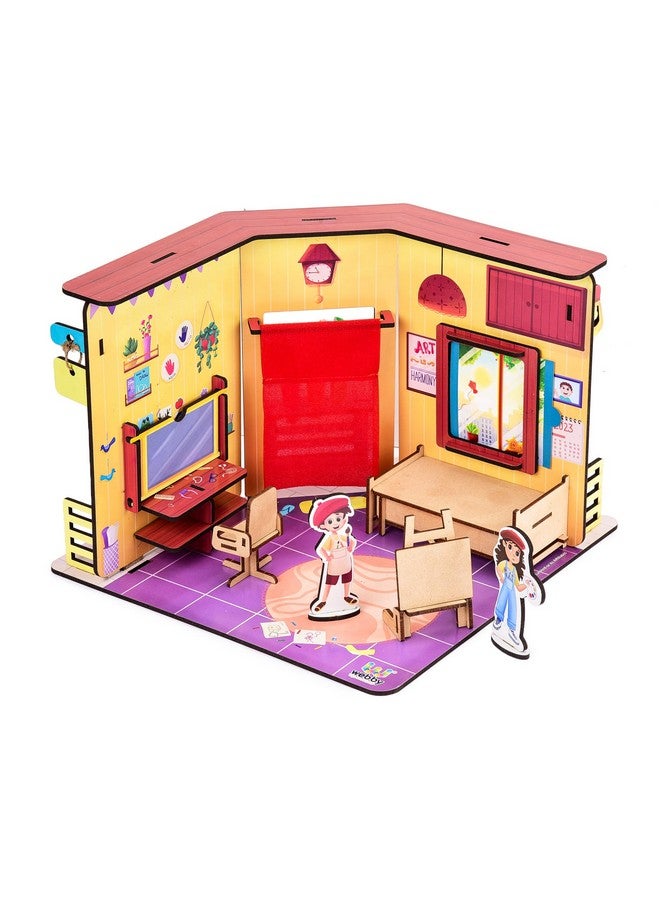 Webby DIY Wooden Artists Playhouse | Multifunctional Studio Cum Bedroom Doll House Set for Boys and Girls - Image 1