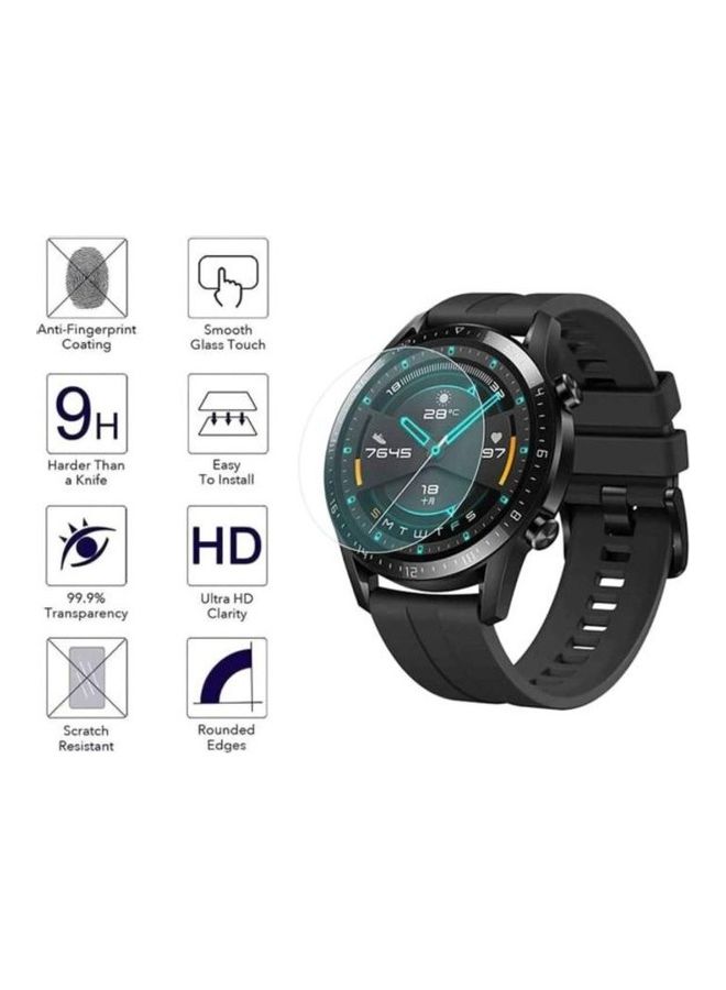 HuHa Tempered Glass Screen Protector For Huawei Watch GT 2 46 mm Clear - Image 2
