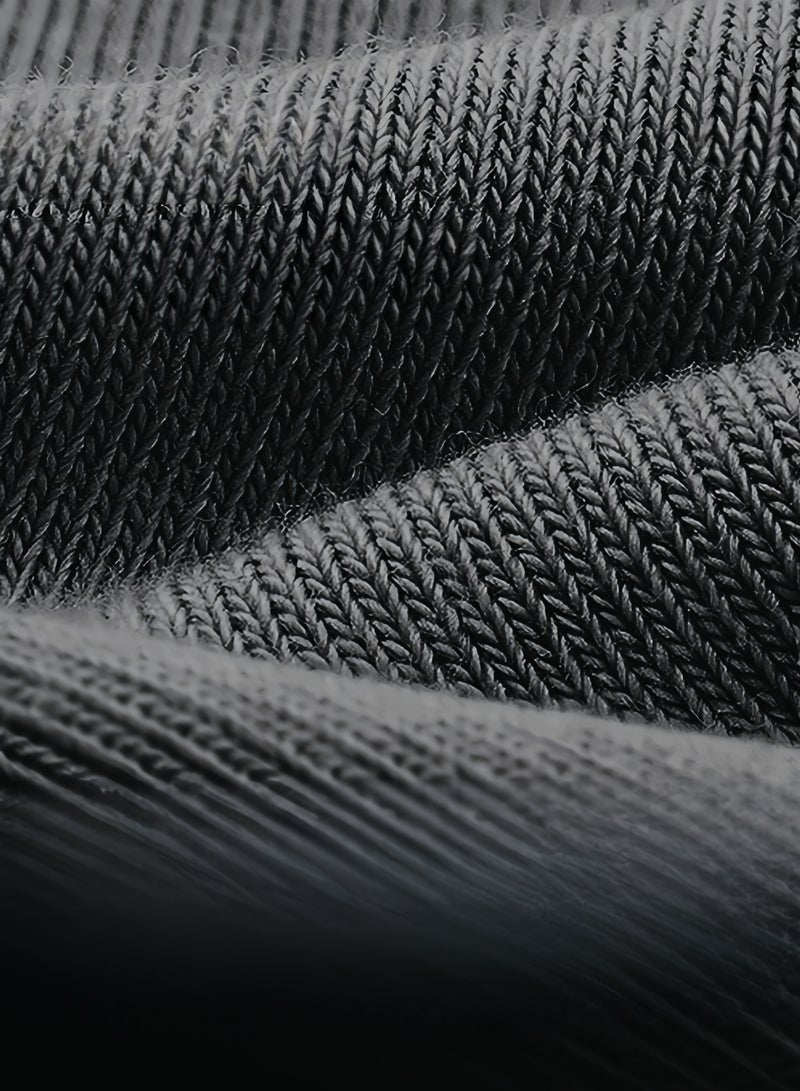 كيوانهونغ 5 أزواج من الجوارب الأنبوبية المتوسطة القابلة للحمل والضغط من القطن، جوارب رياضية قابلة للتنفس تمتص العرق، مناسبة للسفر والعمل، مناسبة للرجال والنساء، مقاس أمريكي 6-9.5 - Image 2