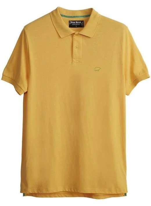 Bad Bear Men's Mustard Polo T-Shirt