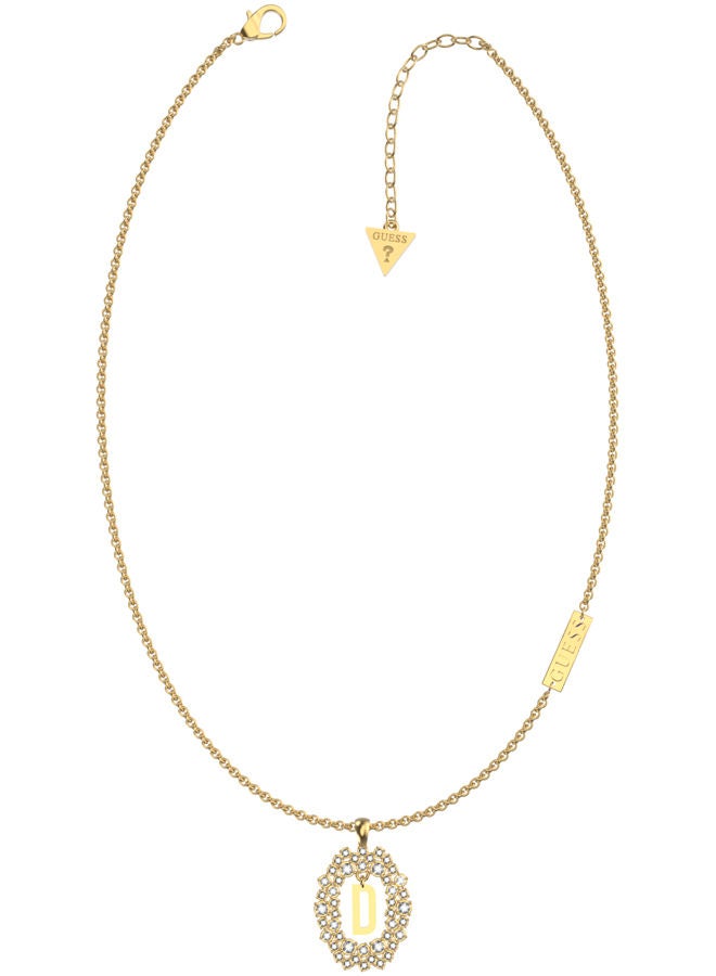 White Pendant D Letter Necklace