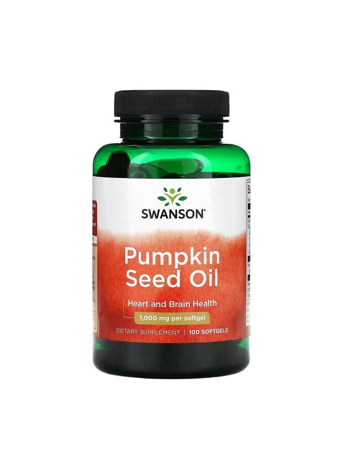 SWANSON Pumpkin Seed Oil, 1,000 mg, 100 Softgels
