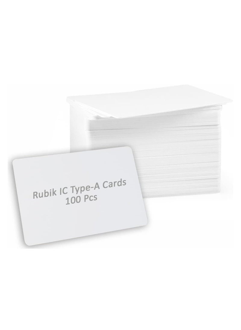 Rubik 100pcs IC Type-A RFID Key Cards for RFID Copier/Reader/Writer/Duplicator (IC Type-A 100 Cards) 